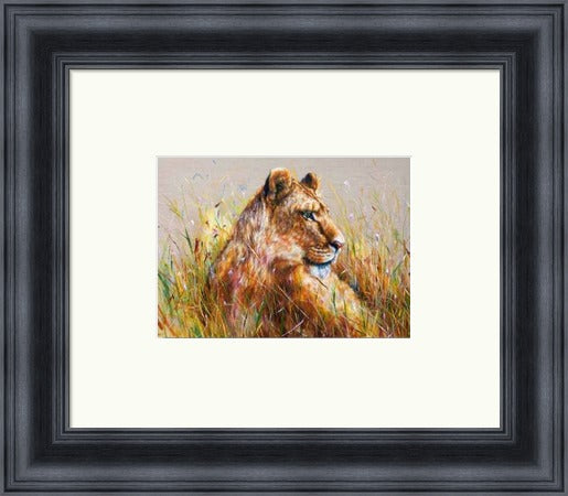 Subira (Patience) Lioness Art Print  by Georgina McMaster