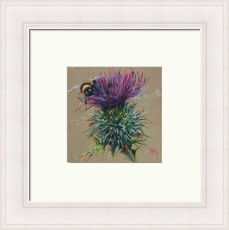 Bette Bee on Thistle Art Print by Georgina McMaster