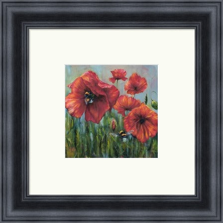 Of Crimson Joy Poppies Art Print by Georgina McMaster