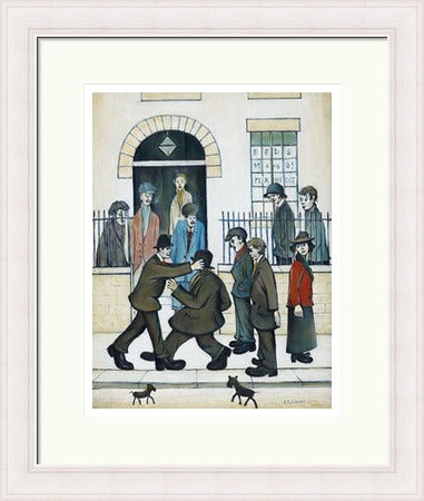 A Fight, c.1935 by LS Lowry shown as a framed wall art print