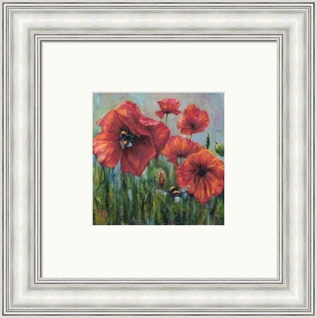 Of Crimson Joy Poppies Art Print by Georgina McMaster