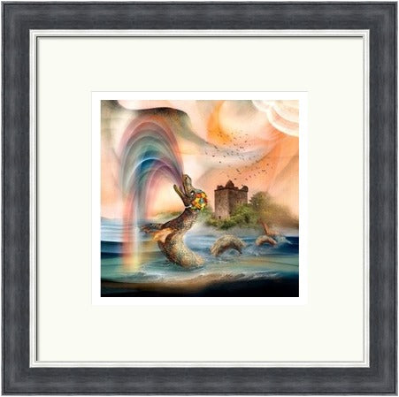 Nessie Goes For A Swim, Urquhart Castle by Esther Cohen