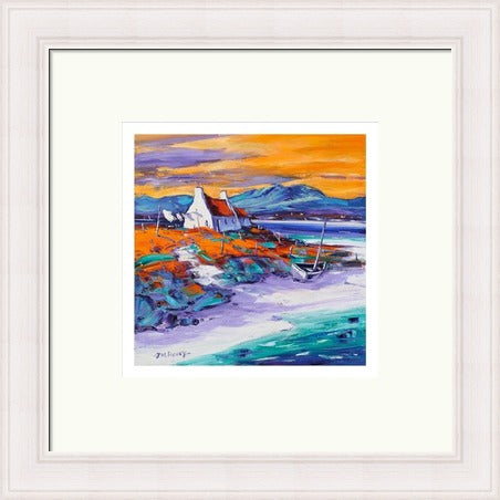 Evening on the Shore, Loch Ewe (Signed Limited Edition) by Jean Feeney